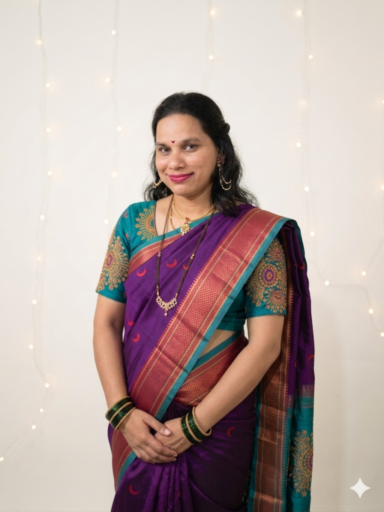 Royal chandrkor paithani silk saree with Embroided Designer Blouse Material